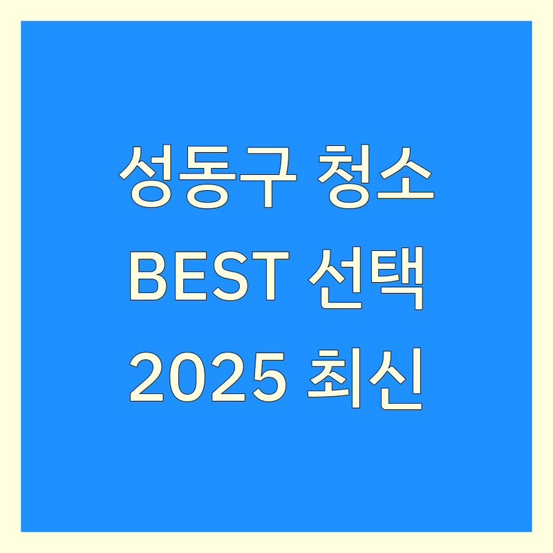 서울 성동구 청소방법 전문가가 알려주는 BEST 선택 | 2025년 최신 순위 정리