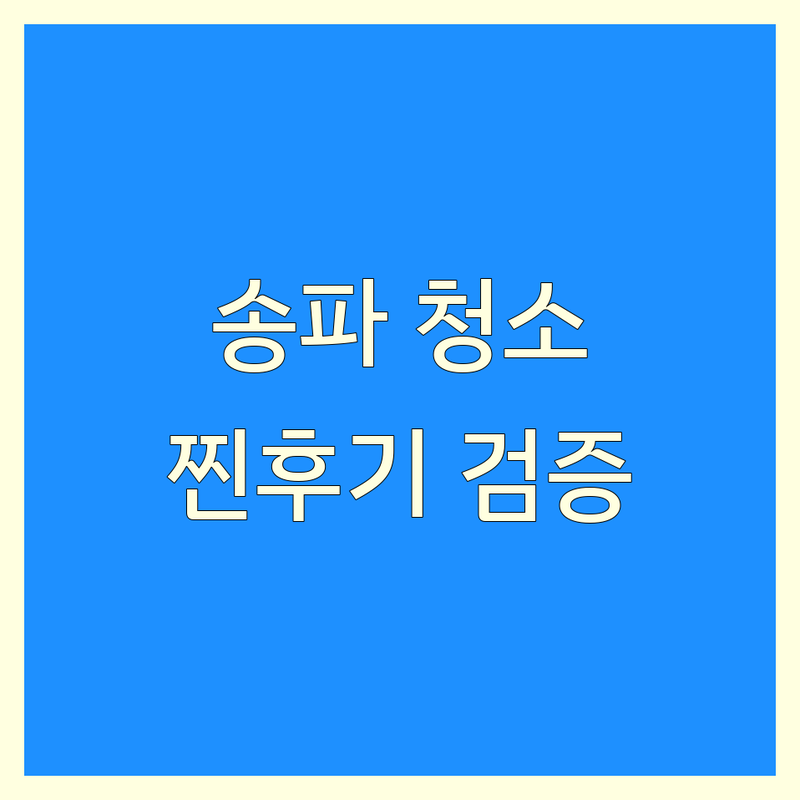실제 이용자가 검증한 서울 송파구 청소 서비스 청소노하우 | 별점 높은 곳만 엄선