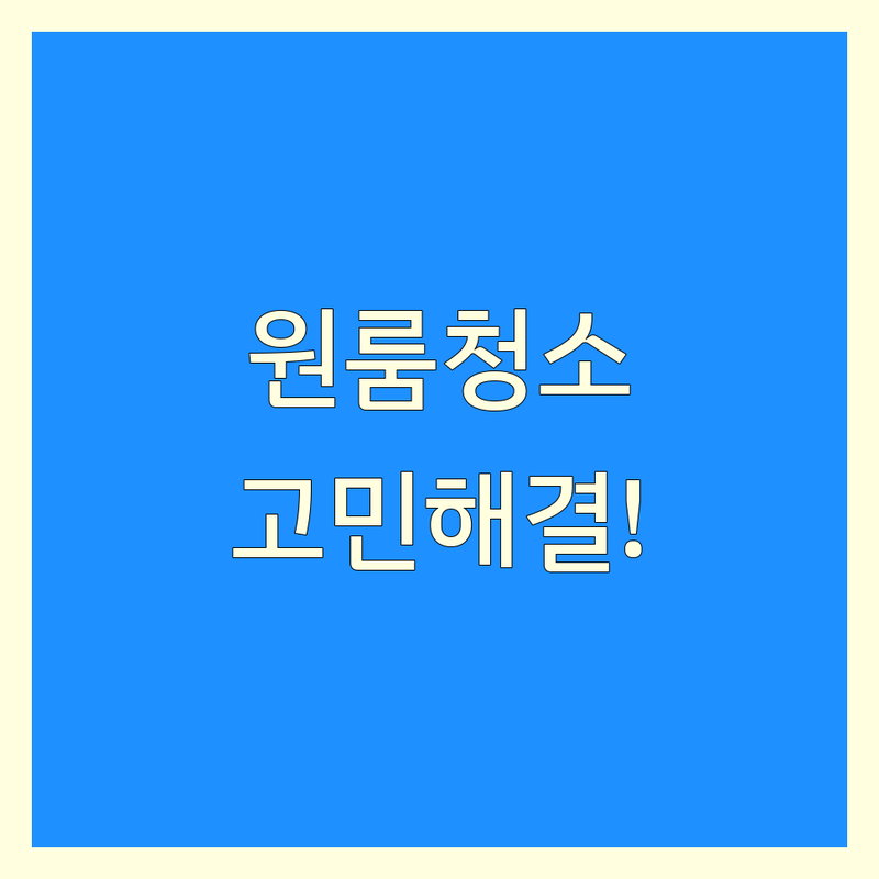 원룸청소 고민 해결! 김포시 사우동 원룸청소 솔루션 | 전문가가 알려주는 선택 팁